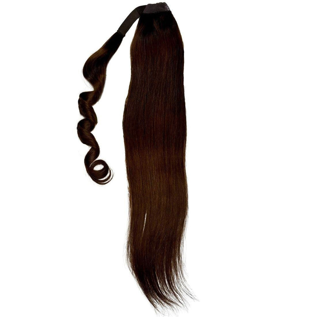 Dark Brown 100% Human Hair Ponytail Extension Private Label