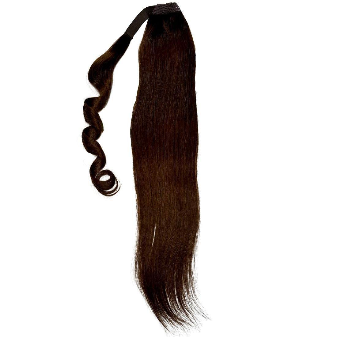 Dark Brown 100% Human Hair Ponytail Extension Private Label