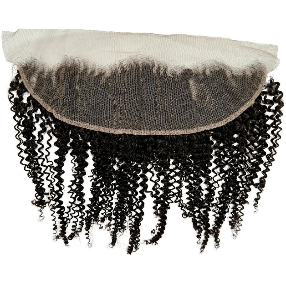 Jerry Curl 13x4 Transparent Lace Human Hair Frontal Private Label