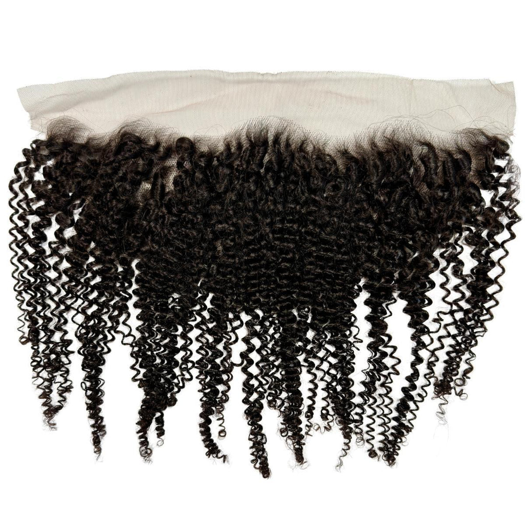 Jerry Curl 13x4 Transparent Lace Human Hair Frontal Private Label