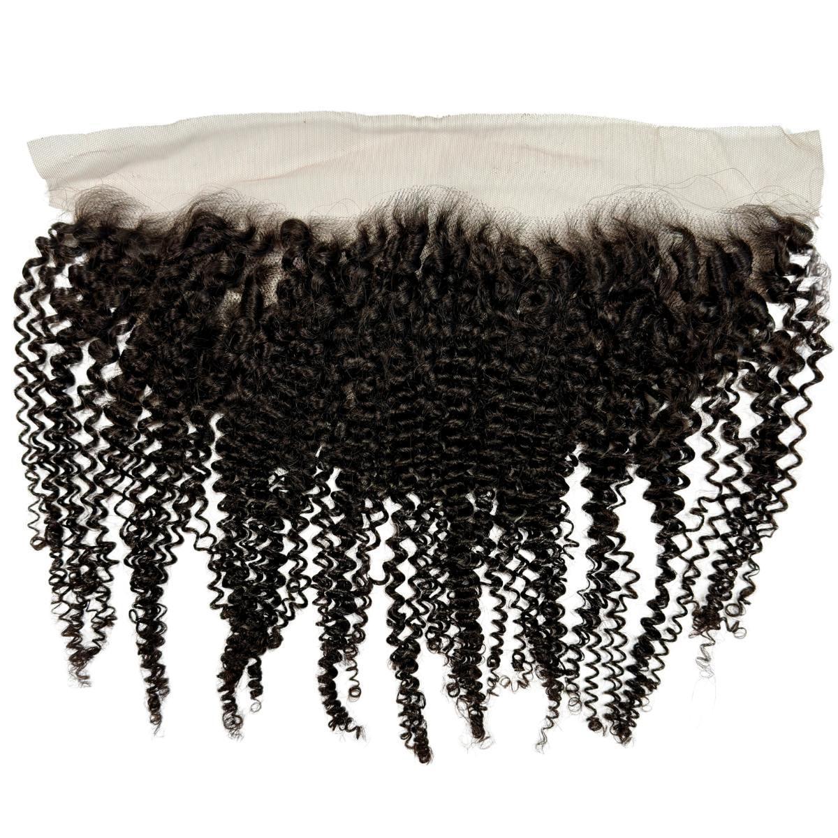 Jerry Curl 13x4 Transparent Lace Human Hair Frontal Private Label