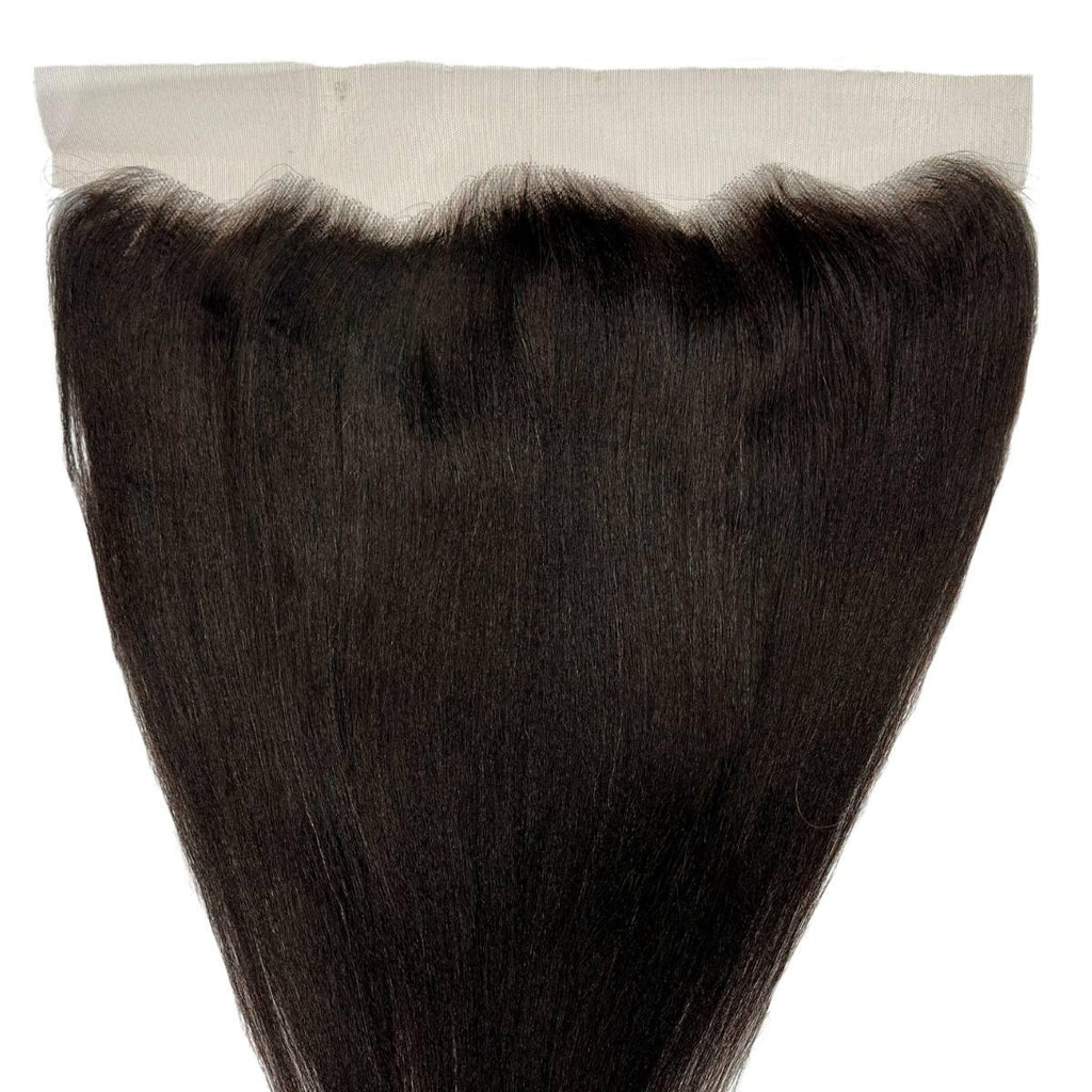 Yaki Straight 13x4 Transparent Lace Human Hair Frontal Private Label
