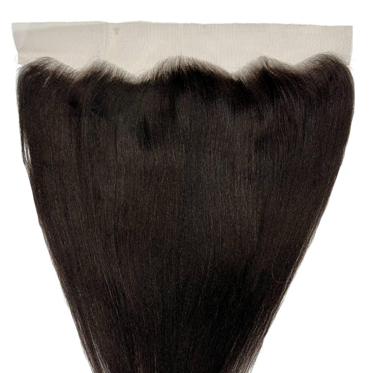 Yaki Straight 13x4 Transparent Lace Human Hair Frontal Private Label