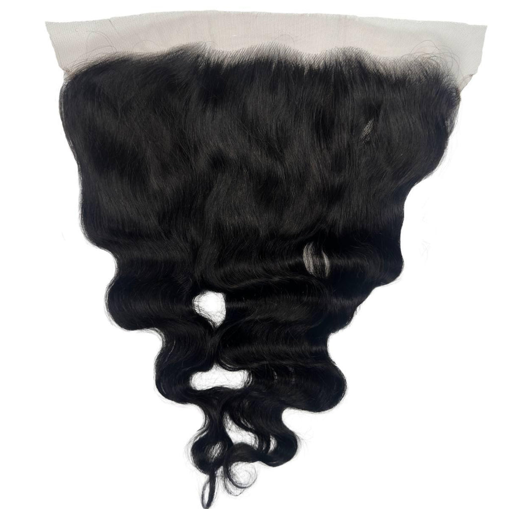 Jet Black Body Wave 13x6 HD Lace Human Hair Frontal Private Label