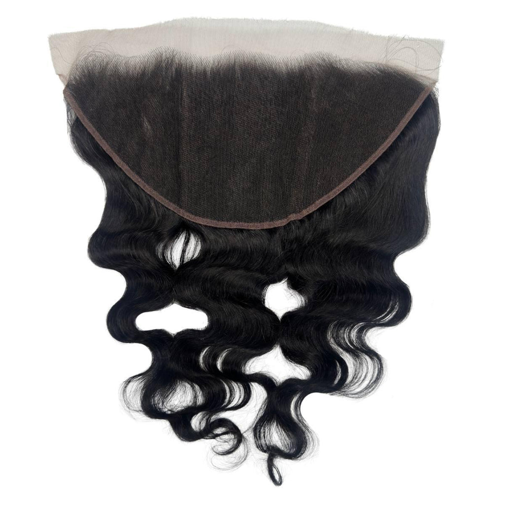 Jet Black Body Wave 13x6 HD Lace Human Hair Frontal Private Label