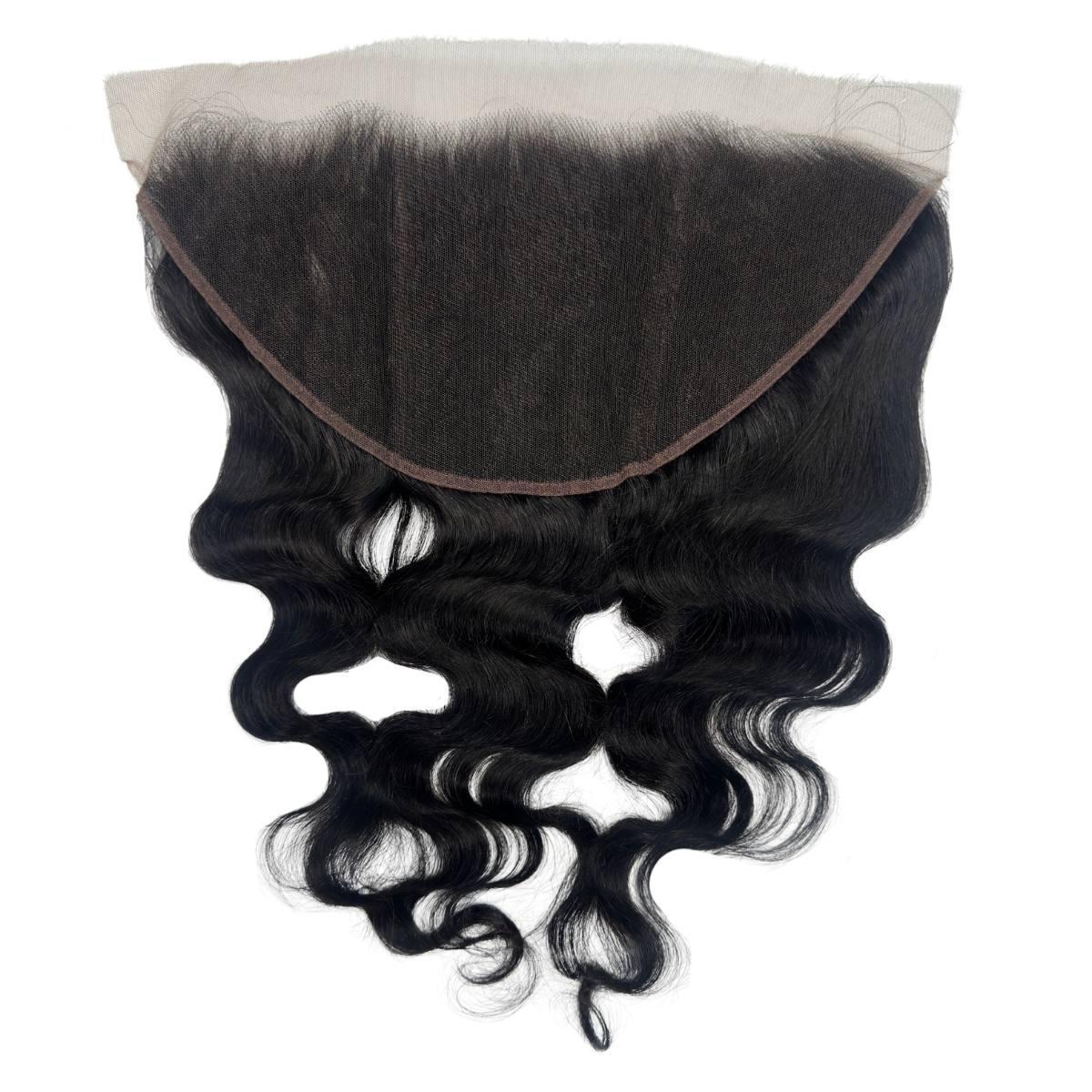 Jet Black Body Wave 13x6 HD Lace Human Hair Frontal Private Label
