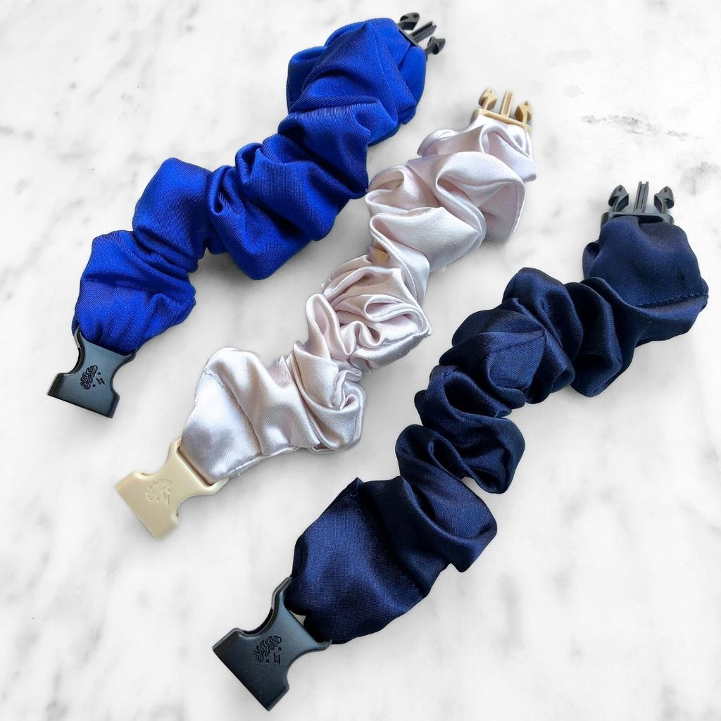 Winter Wonderland Bundle - 3-Pack Hanukkah Holiday Buckle Scrunchies - No Snagging, No Tangles Buckle Scrunchies by RE.STATEMENT