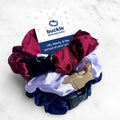 USA Patriotic Red White Blue - 3-Pack Buckle Scrunchies Bundle - No Snagging, No Tangles Buckle Scrunchies by RE.STATEMENT