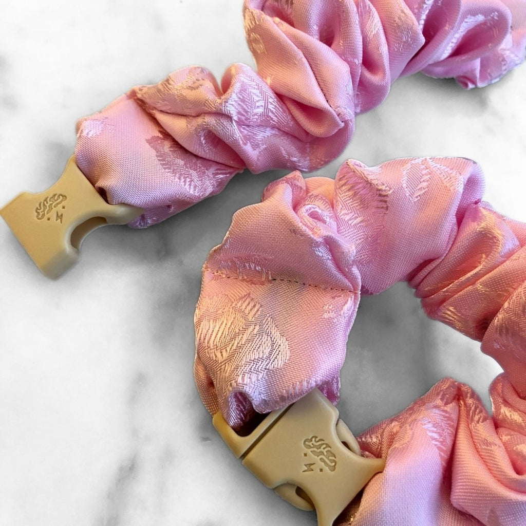Empress Pink Buckle Scrunchie - Lunar New Year Áo Dài - No Snagging, No Tangles Buckle Scrunchies by RE.STATEMENT