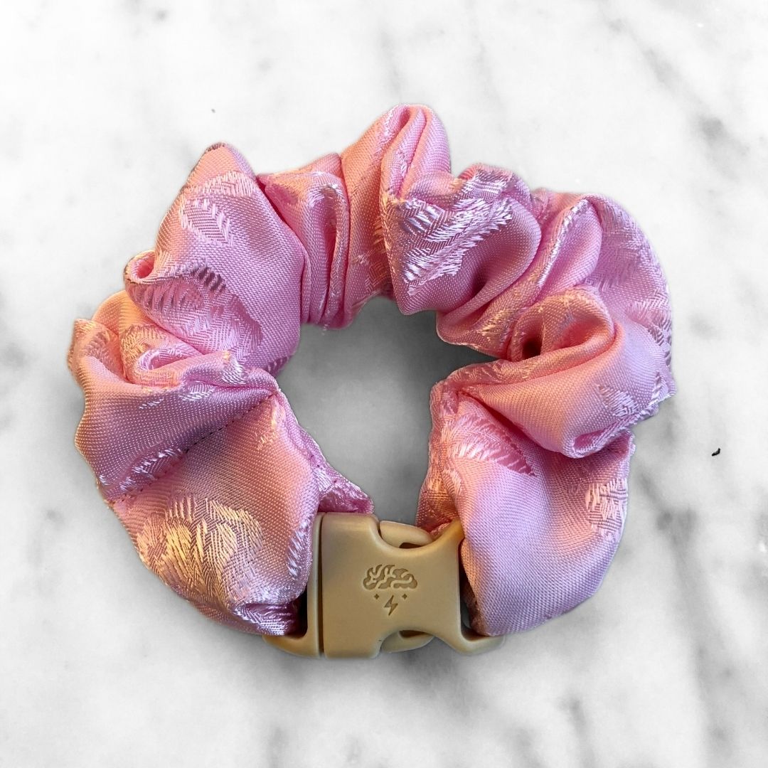 Empress Pink Buckle Scrunchie - Lunar New Year Áo Dài - No Snagging, No Tangles Buckle Scrunchies by RE.STATEMENT