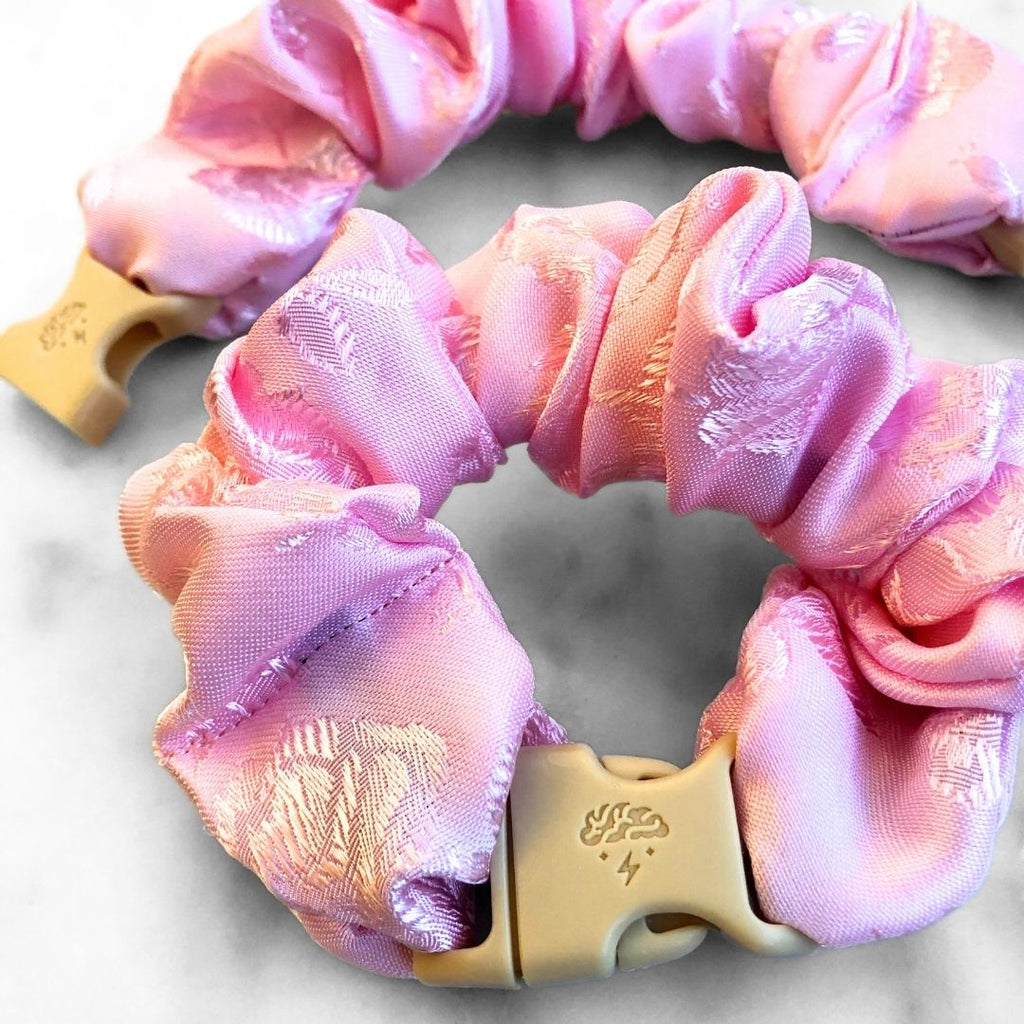 Empress Pink Buckle Scrunchie - Lunar New Year Áo Dài - No Snagging, No Tangles Buckle Scrunchies by RE.STATEMENT