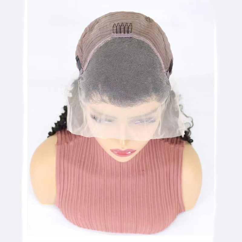 Simple Solid Color Half Lace Hair Cover Human Wigs