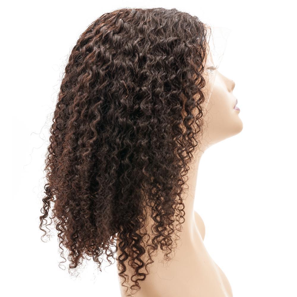Coffee 13x4 Transparent Lace Front 100% Human Hair Bob Wig Private Label