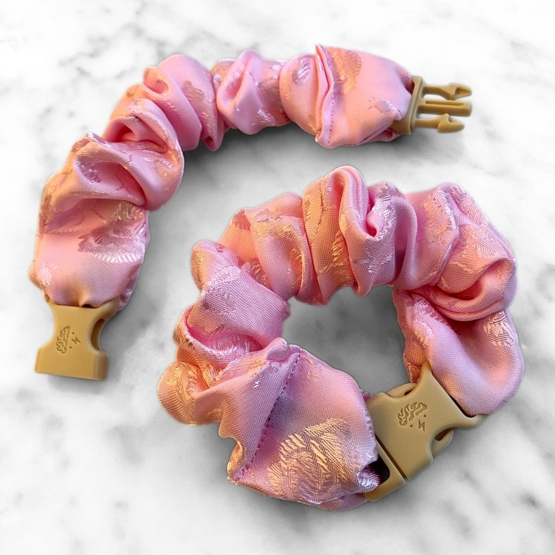 Empress Pink Buckle Scrunchie - Lunar New Year Áo Dài - No Snagging, No Tangles Buckle Scrunchies by RE.STATEMENT