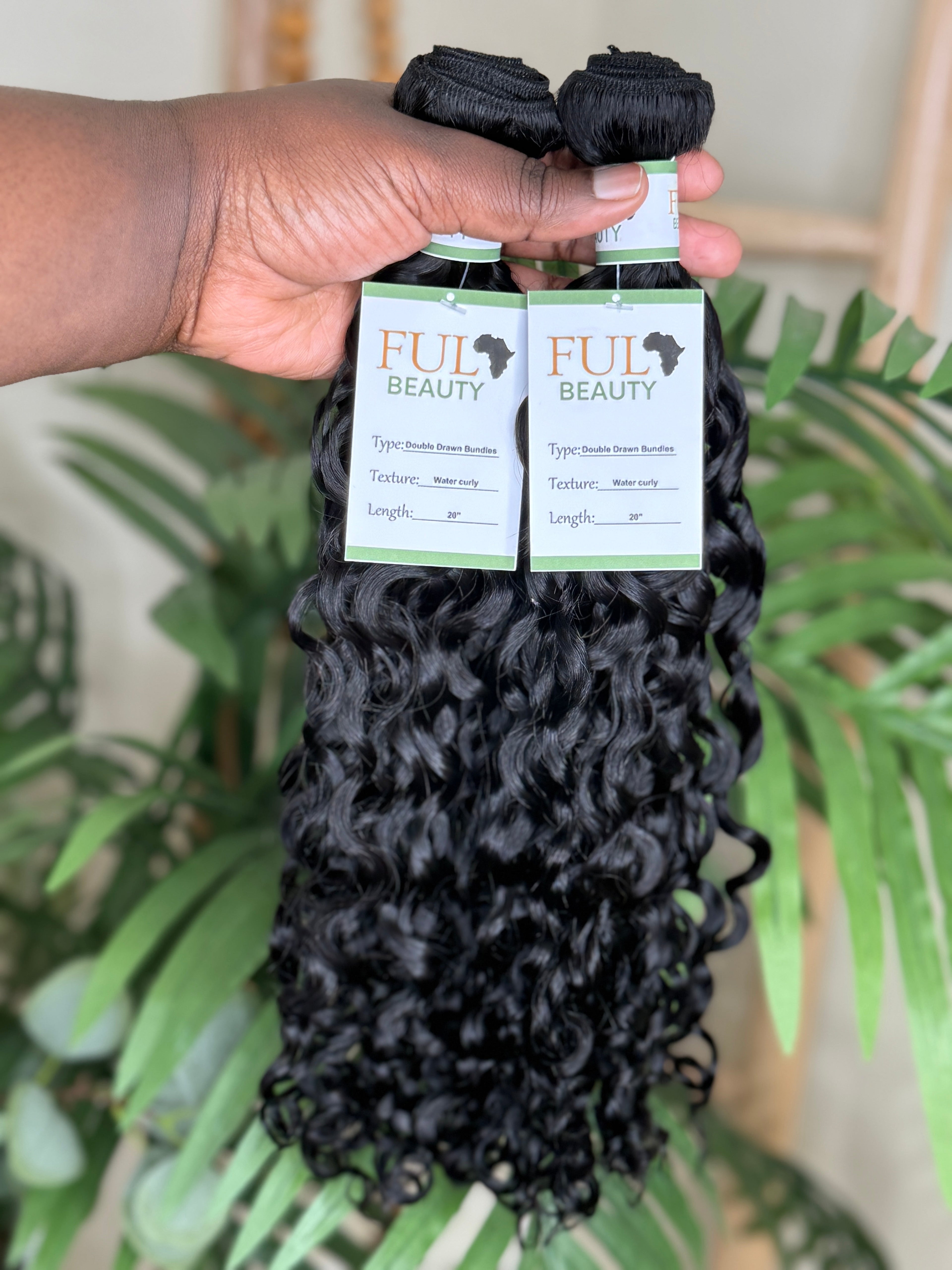 Water Curly Wefted Bundle Fula Beauty