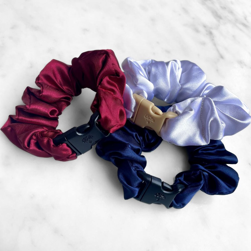 USA Patriotic Red White Blue - 3-Pack Buckle Scrunchies Bundle - No Snagging, No Tangles Buckle Scrunchies by RE.STATEMENT