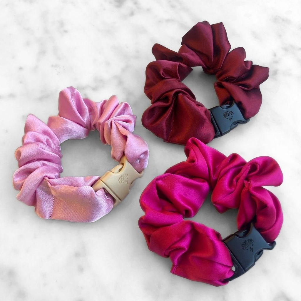 Valentine's Day Gift Set Bundle - 3-Pack Buckle Scrunchies - No Snagging, No Tangles Buckle Scrunchies by RE.STATEMENT