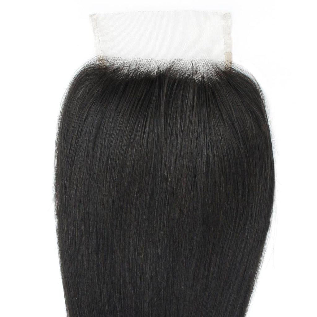 Yaki Straight 4x4 Transparent Lace Human Hair Closure Private Label