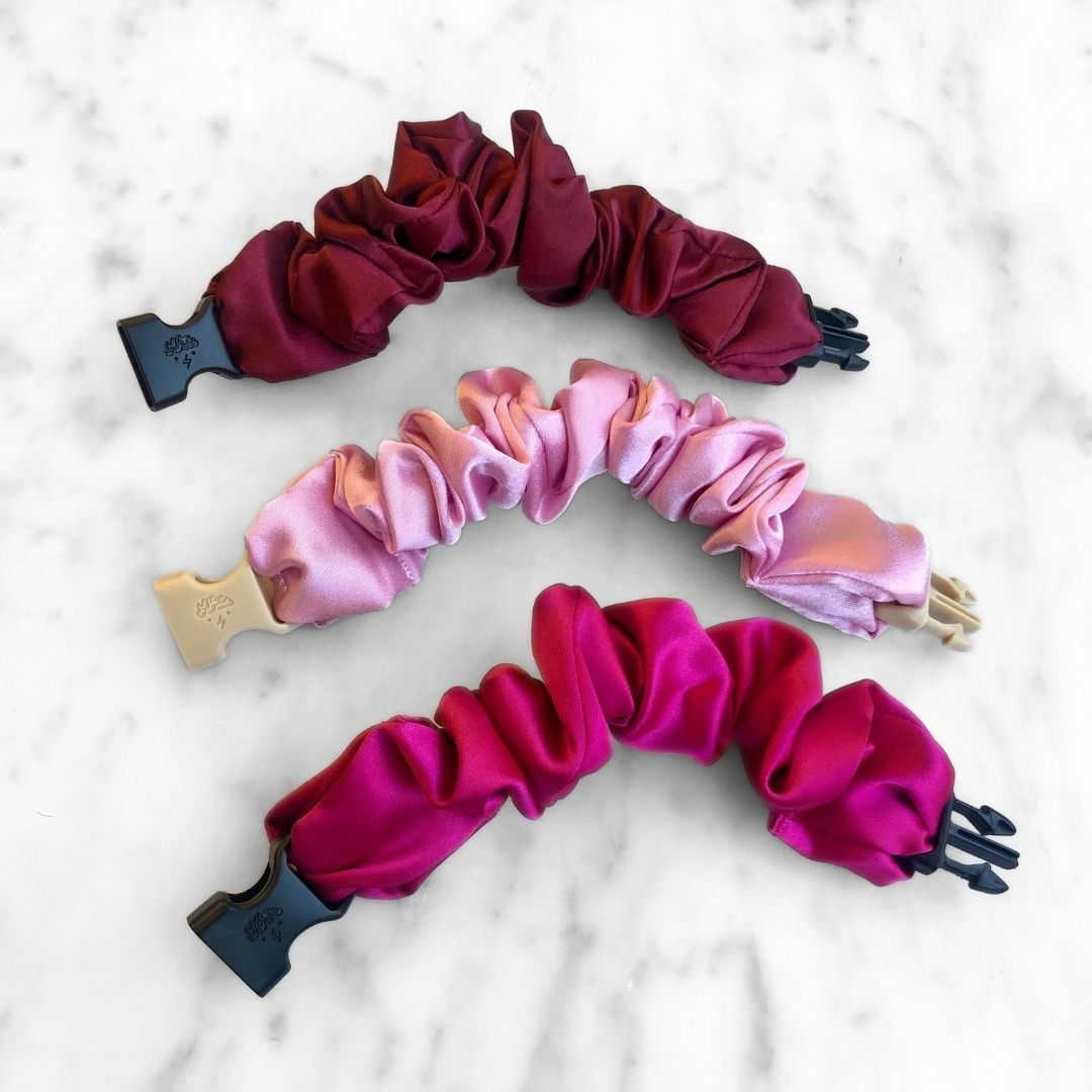 Valentine's Day Gift Set Bundle - 3-Pack Buckle Scrunchies - No Snagging, No Tangles Buckle Scrunchies by RE.STATEMENT