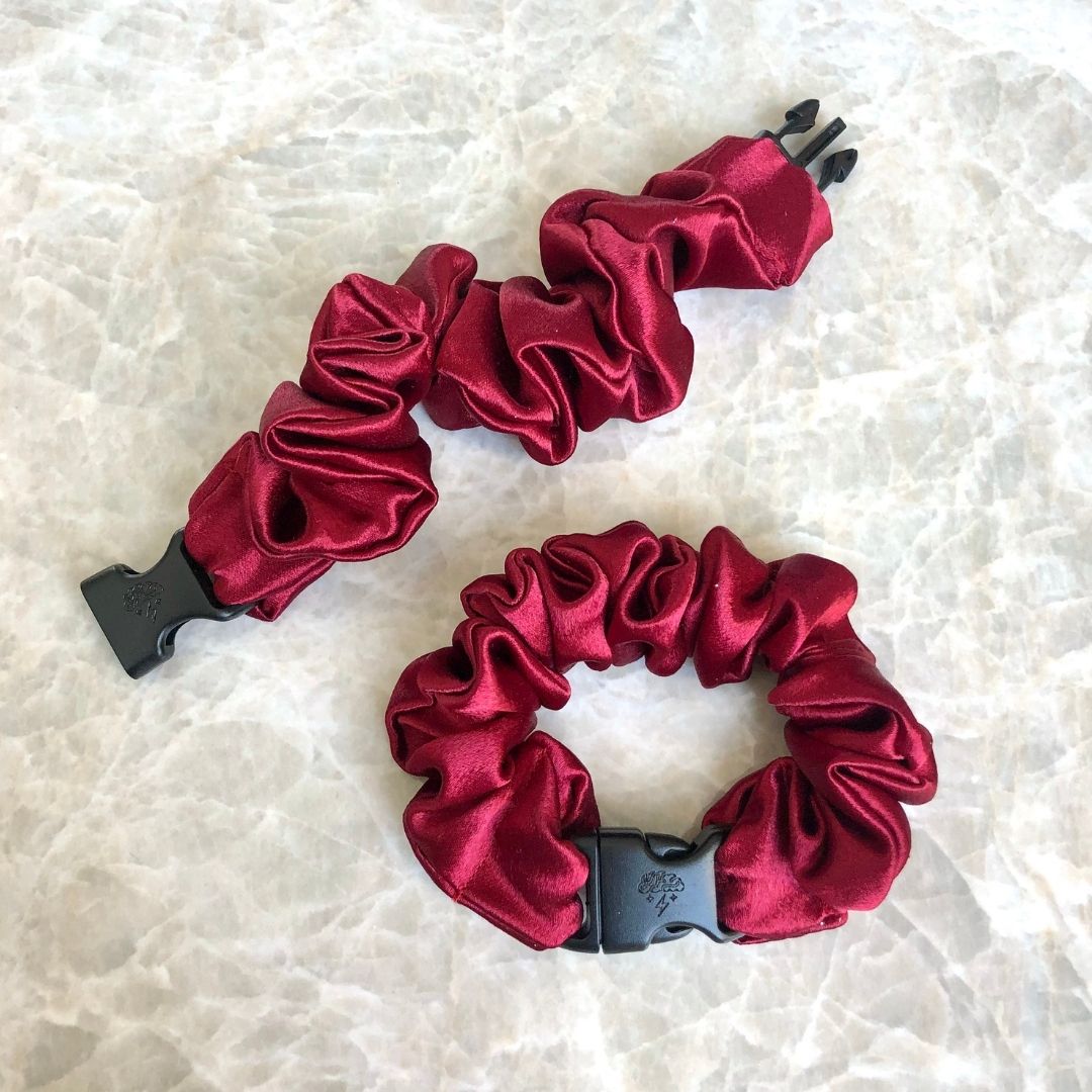 Cherry Red Buckle Scrunchie - No Snagging, No Tangles Buckle Scrunchies by RE.STATEMENT