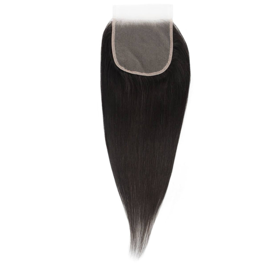Straight 5x5 Transparent Lace Human Hair Closure Private Label