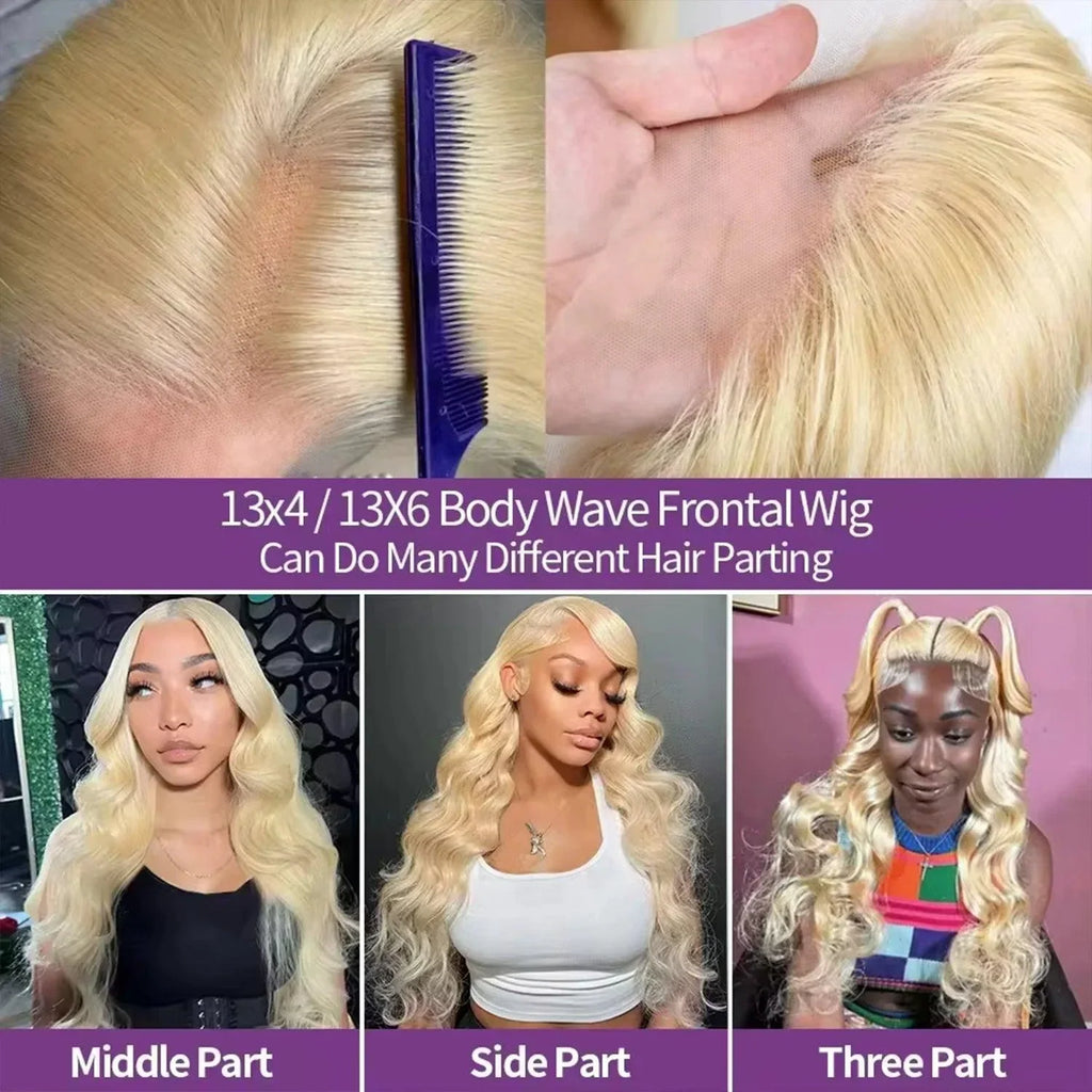 613 Blonde HD Lace Frontal Wig | 13x6 & 13x4 Body Wave Human Hair