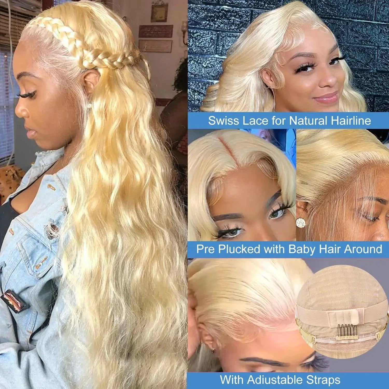 613 Blonde HD Lace Frontal Wig | 13x6 & 13x4 Body Wave Human Hair