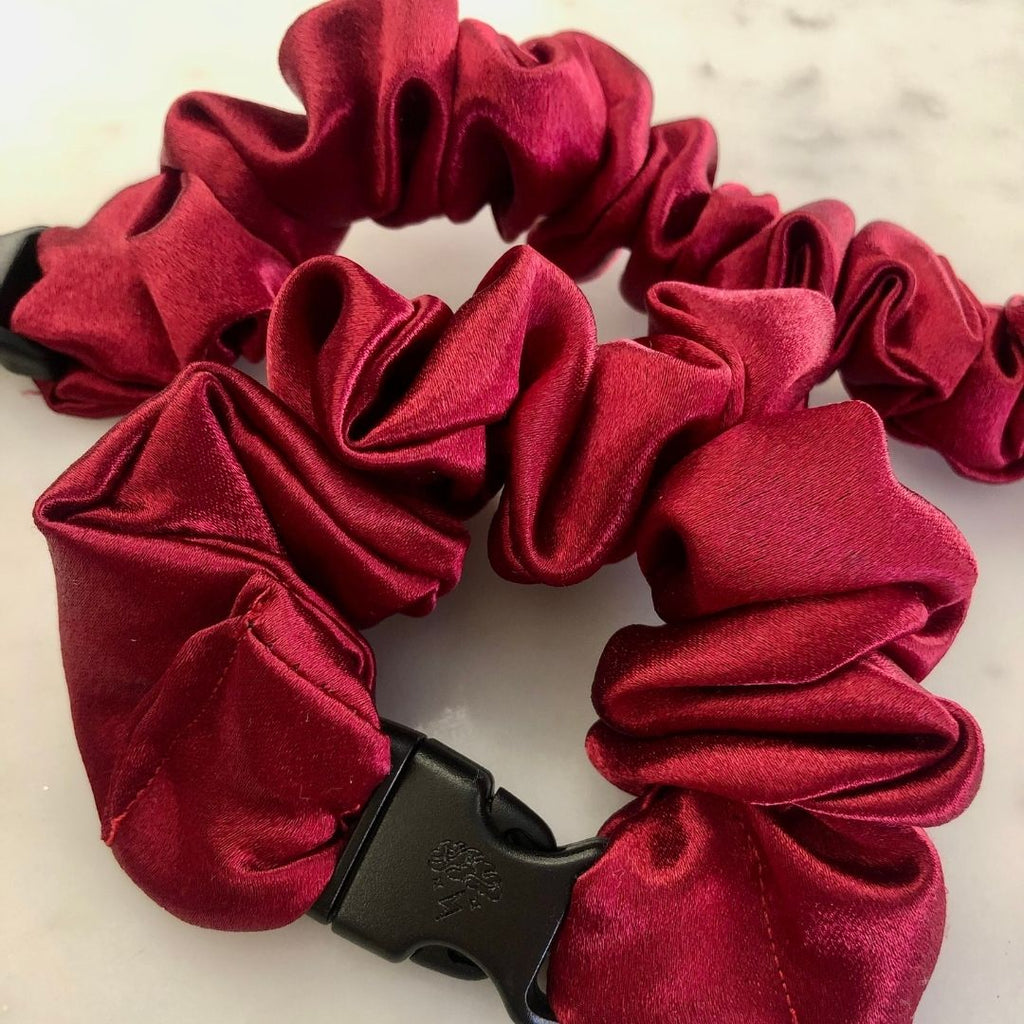 Cherry Red Buckle Scrunchie - No Snagging, No Tangles Buckle Scrunchies by RE.STATEMENT