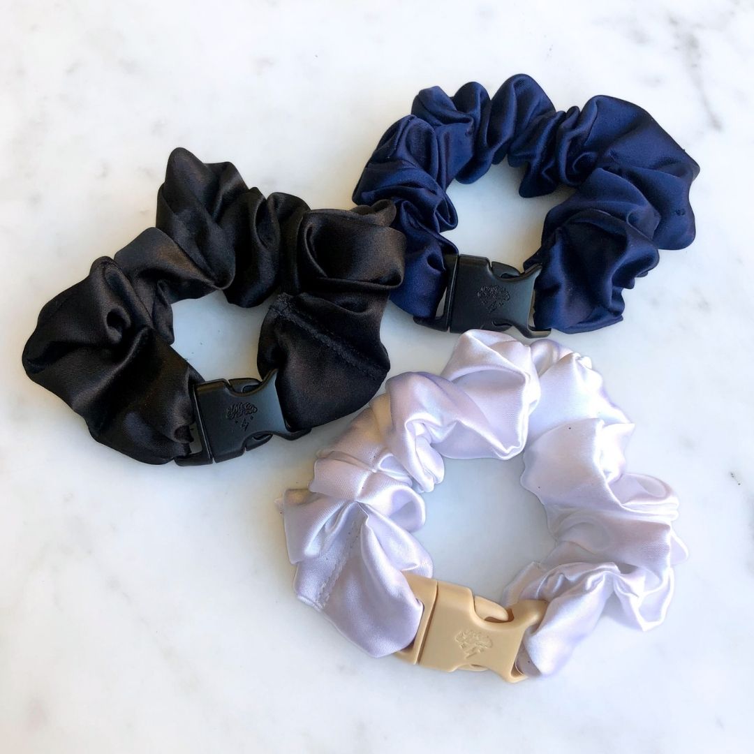 Power Trio - 3-Pack Neutral Buckle Scrunchies Bundle - No Snagging, No Tangles Buckle Scrunchies by RE.STATEMENT