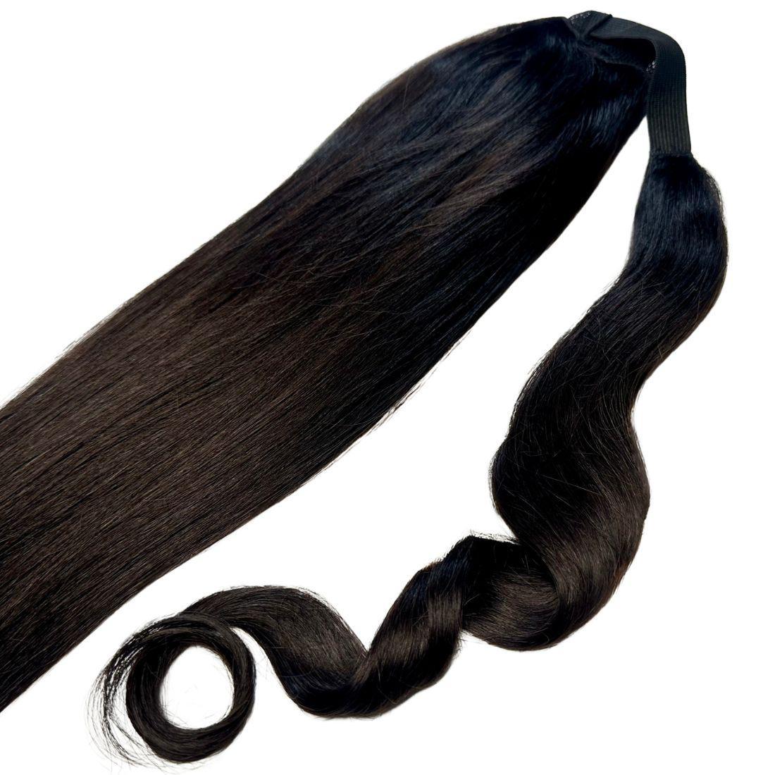 Natural Black 100% Human Hair Ponytail Extension Private Label