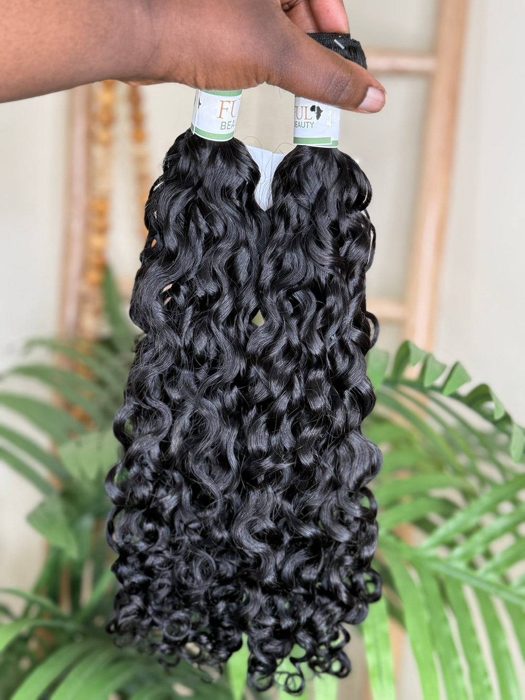 Water Curly Wefted Bundle Fula Beauty
