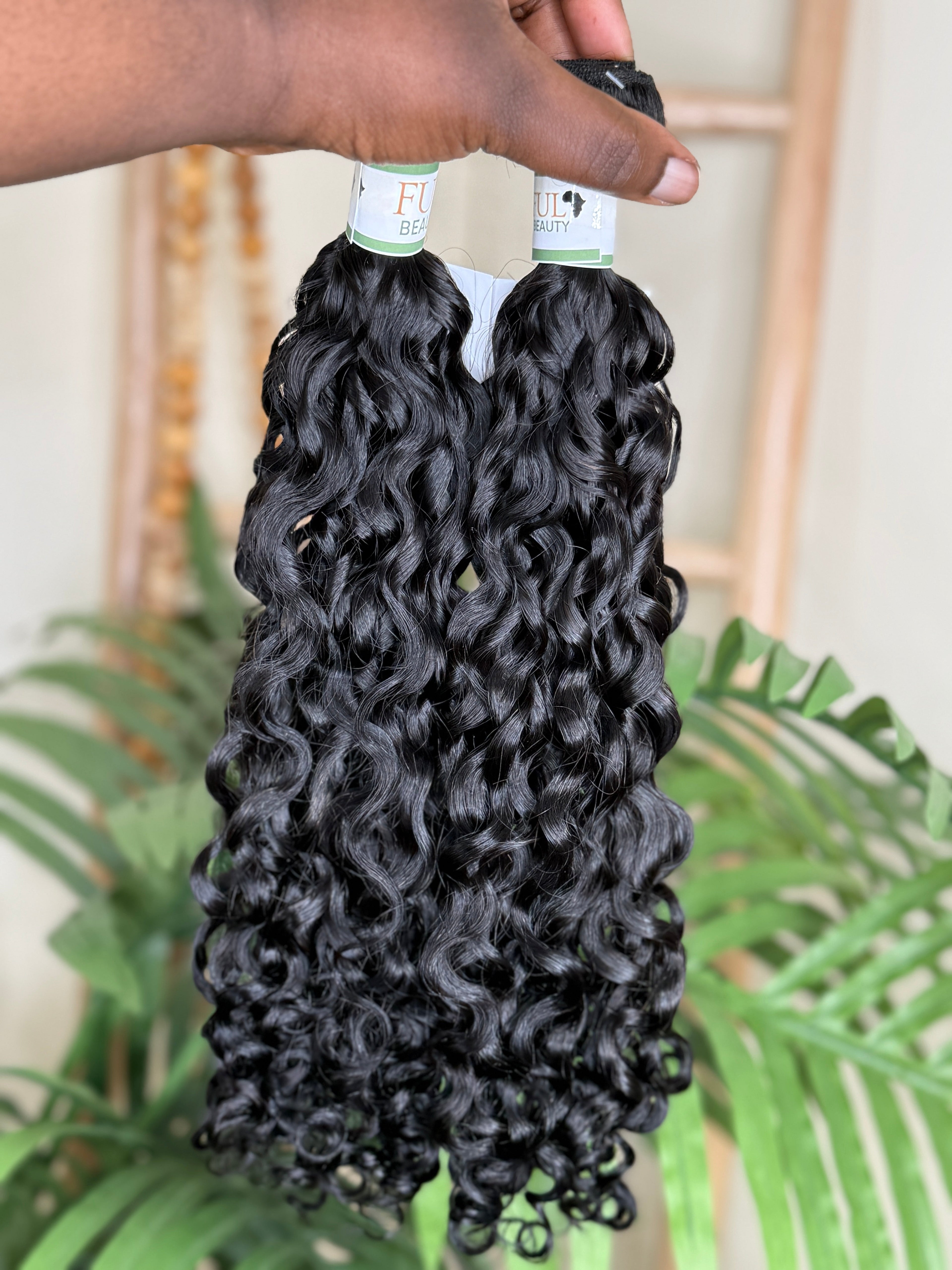 Water Curly Wefted Bundle Fula Beauty