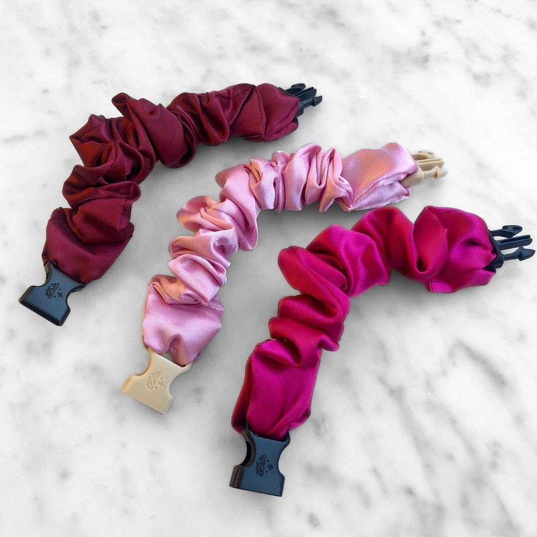 Valentine's Day Gift Set Bundle - 3-Pack Buckle Scrunchies - No Snagging, No Tangles Buckle Scrunchies by RE.STATEMENT