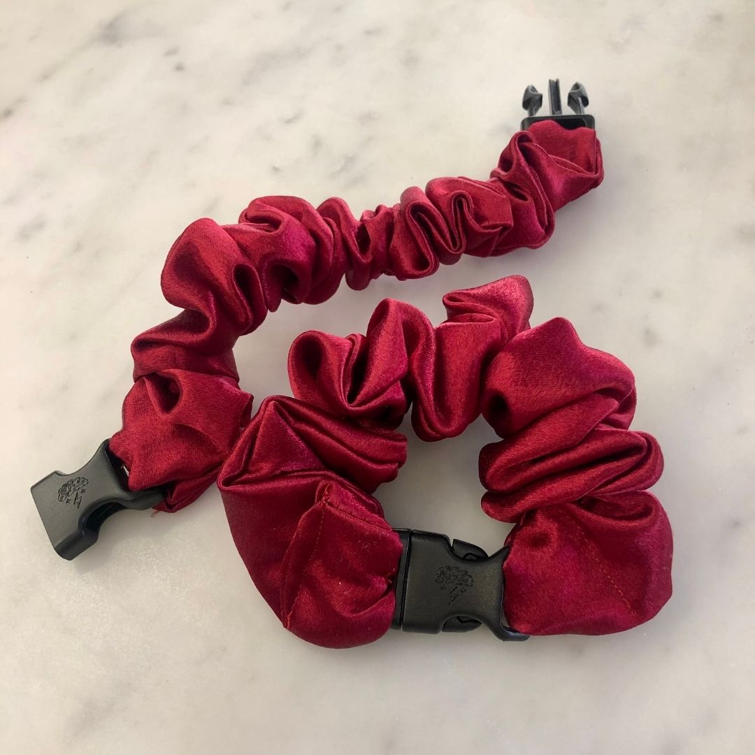Cherry Red Buckle Scrunchie - No Snagging, No Tangles Buckle Scrunchies by RE.STATEMENT