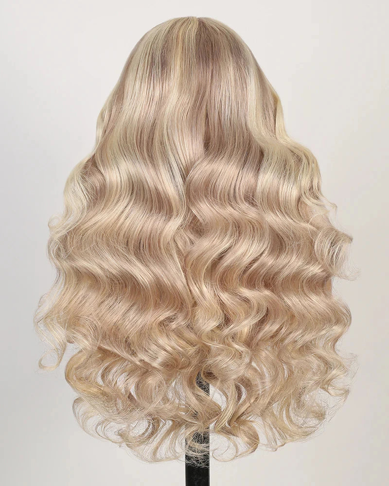 Arabella Human Hair 13x6 Glueless Highlight Blonde 100% Human Hair Lace Frontal Wigs Body Wave Lace Wig Brazilian Hair For Woman