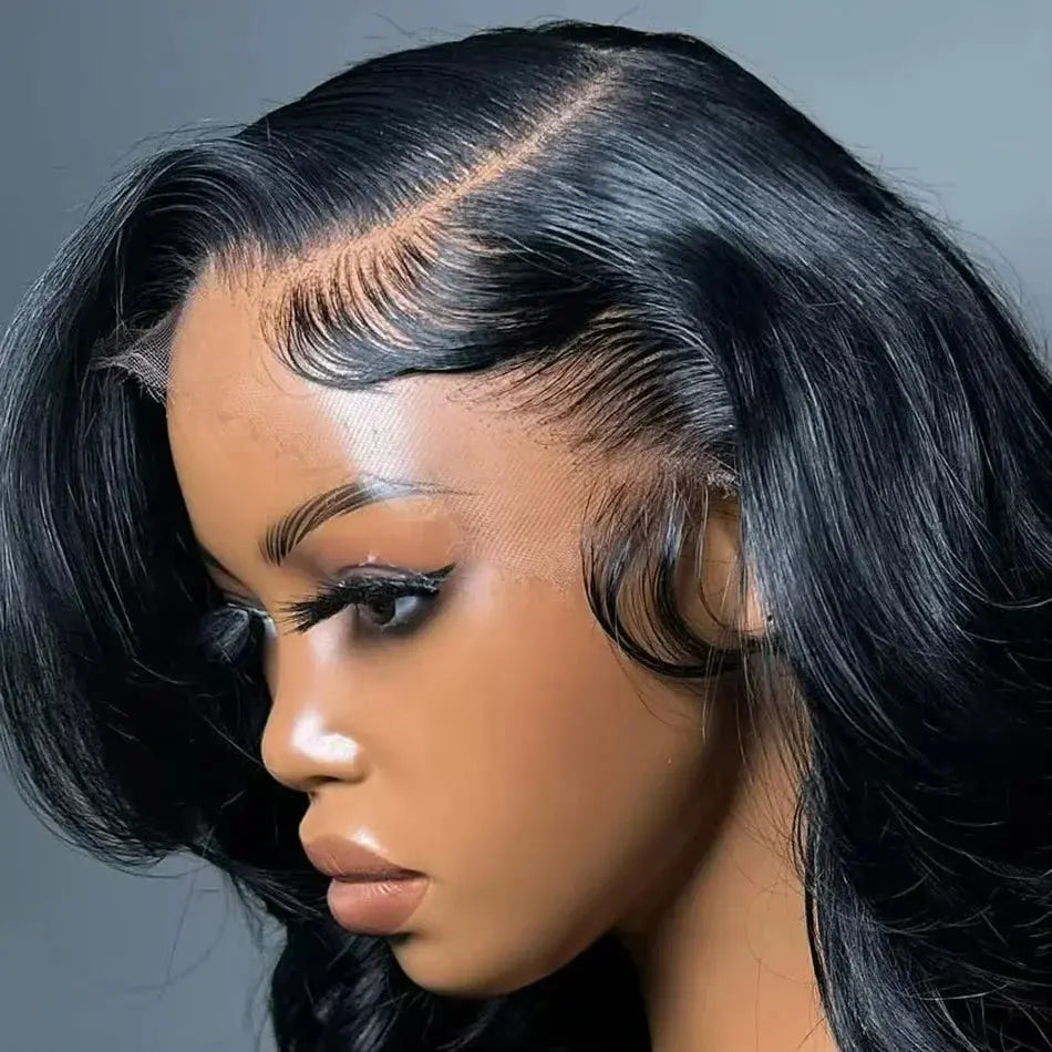 Brazilian 250% Density Short Bob Body Wave Wig | 13x4 HD Transparent Lace Front & 4x4 Lace Closure Human Hair (Pre-Plucked for Women) Luxegan