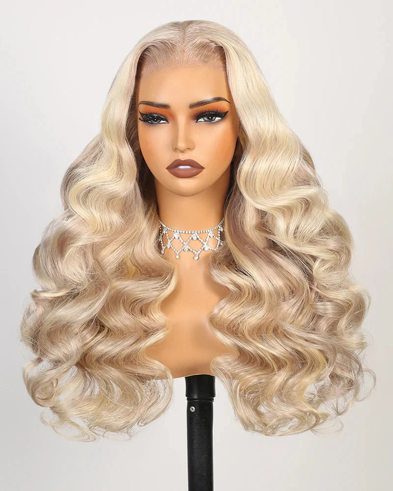 Arabella Human Hair 13x6 Glueless Highlight Blonde 100% Human Hair Lace Frontal Wigs Body Wave Lace Wig Brazilian Hair For Woman