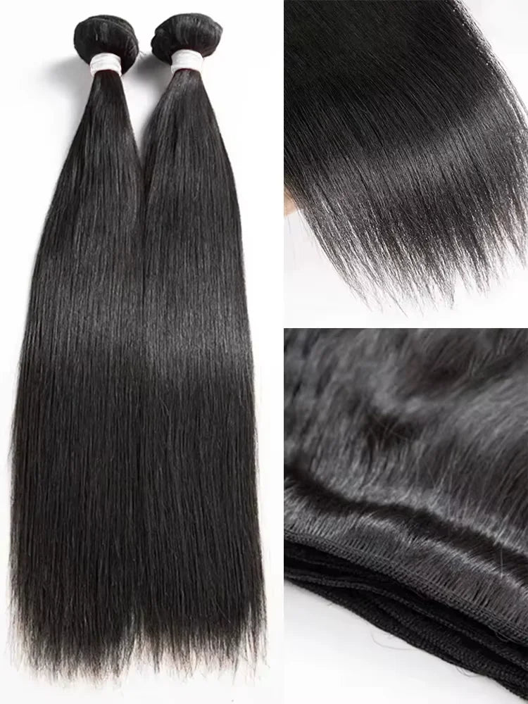 Straight Human Hair Bundles Raw Hair Bundles 100% Natural Human Hair Bundles 2 3 4 Extensions Brazilian Hair Weave Bundles The Hair Plug