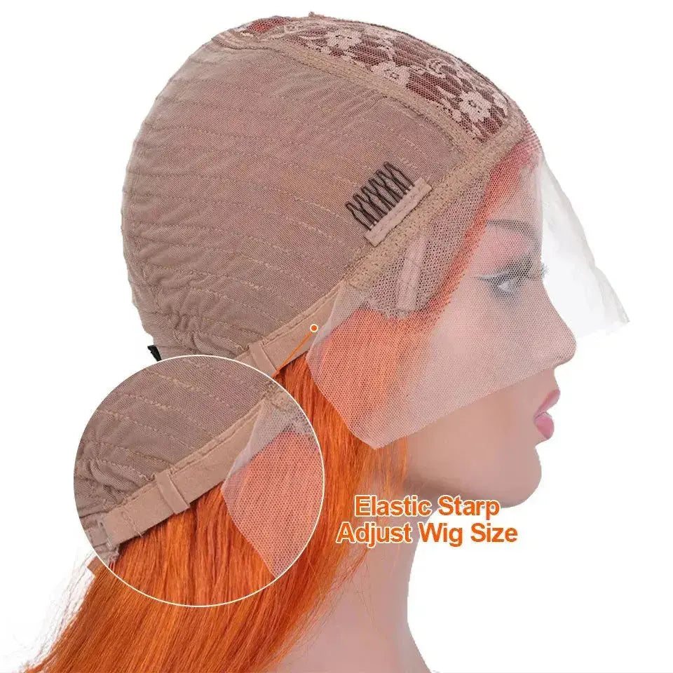 Ginger Short Bob Wig | Straight Human Hair T-Part Lace Front Luxegan