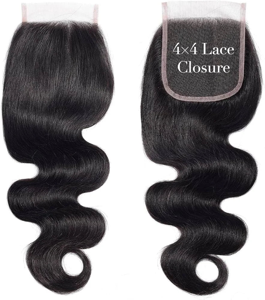 32 Inch Raw 100% Human Hair Bundles with Frontal Body Wave Human Hair Natural Black Raw Hair Bundles and Frontal For Extensions The Hair Plug