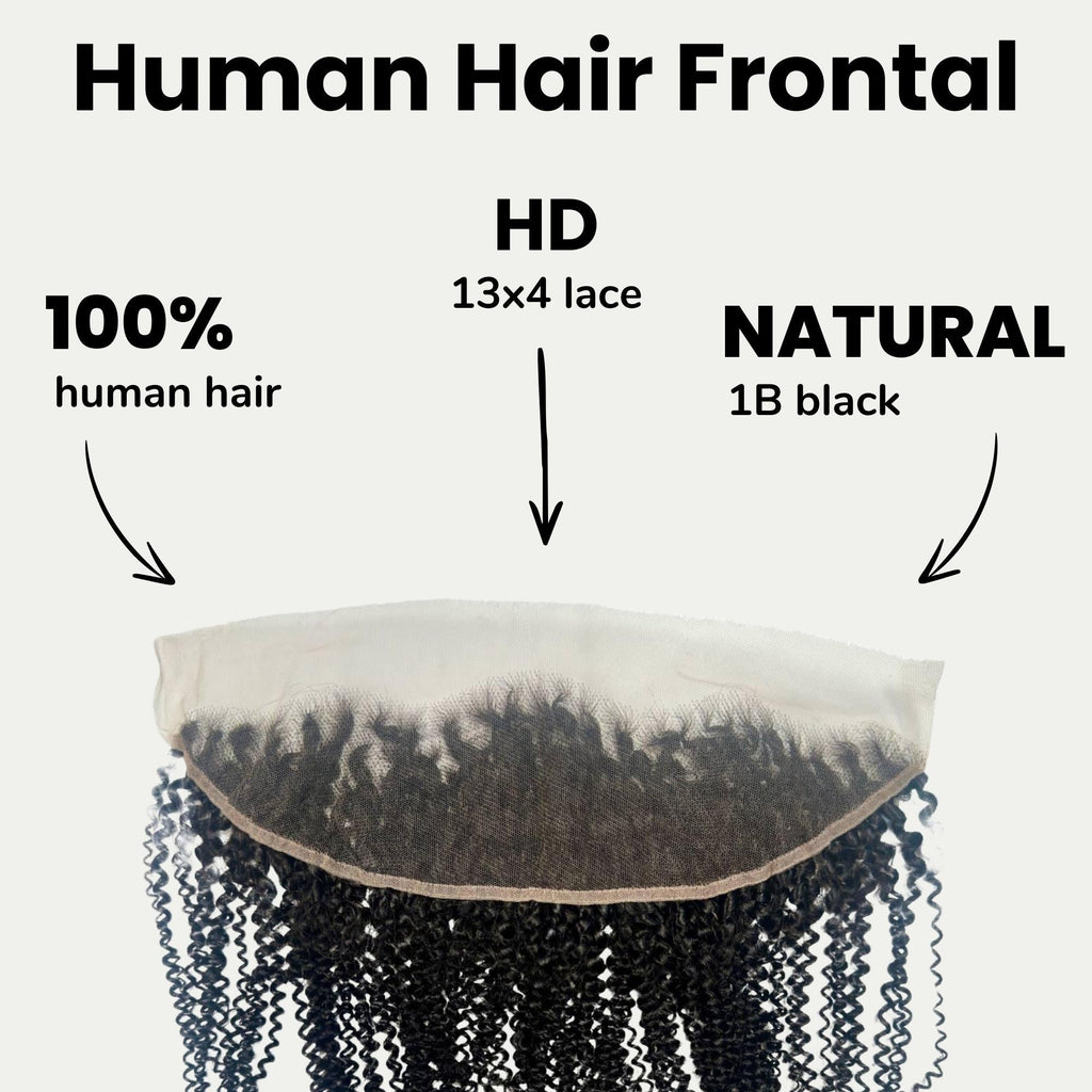 Afro Kinky 13x4 HD Lace Human Hair Frontal Private Label
