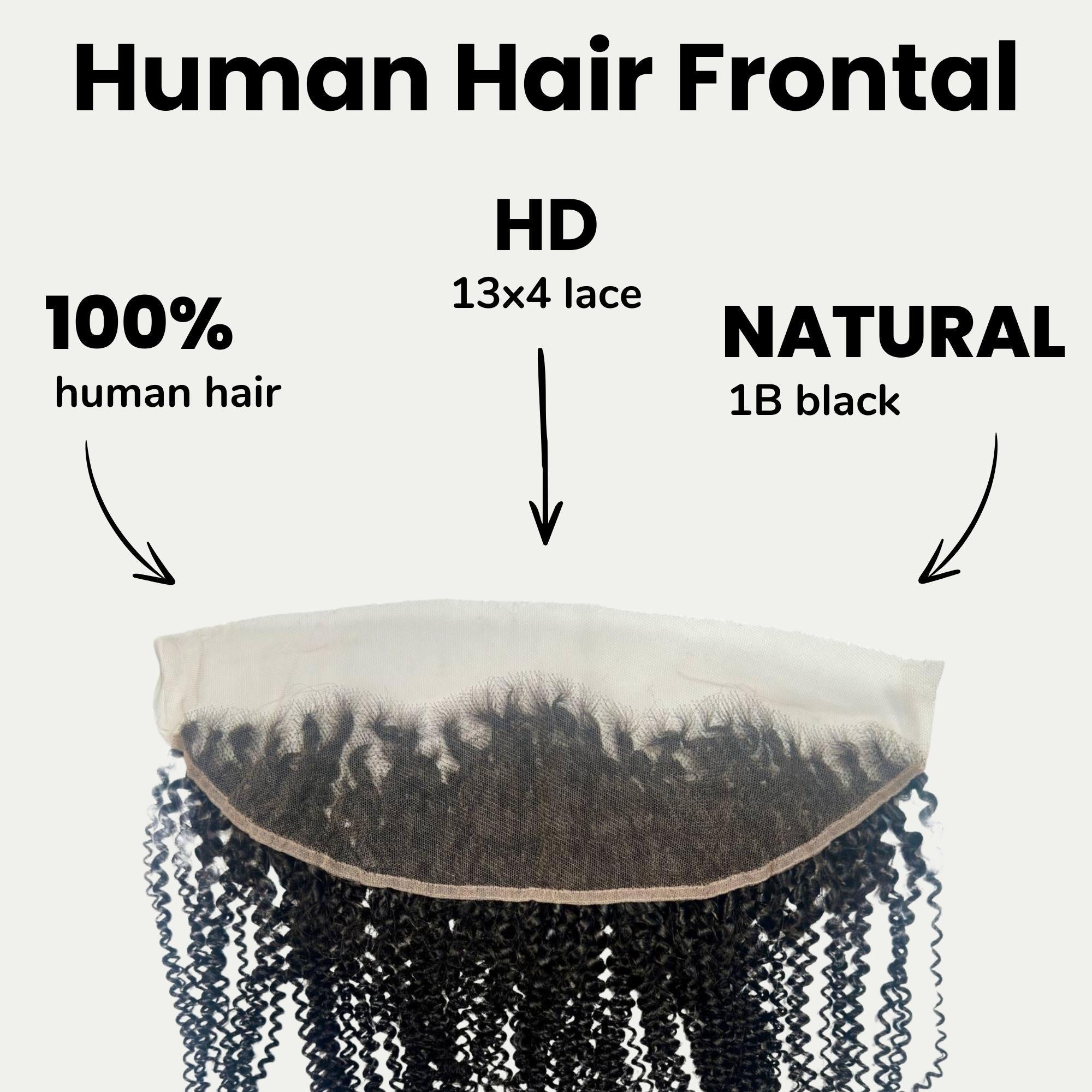 Afro Kinky 13x4 HD Lace Human Hair Frontal Private Label