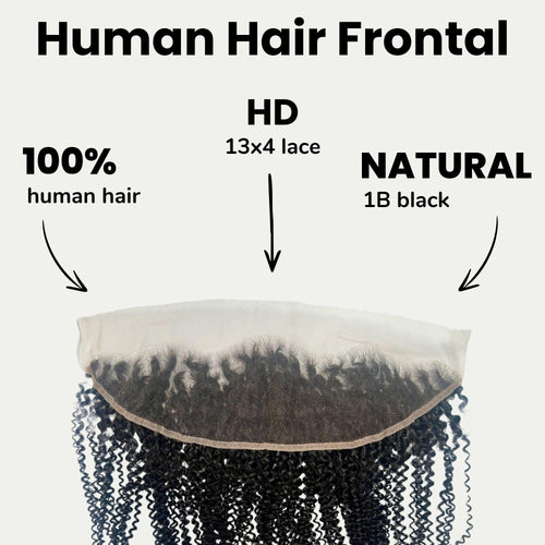 Afro Kinky 13x4 HD Lace Human Hair Frontal Private Label