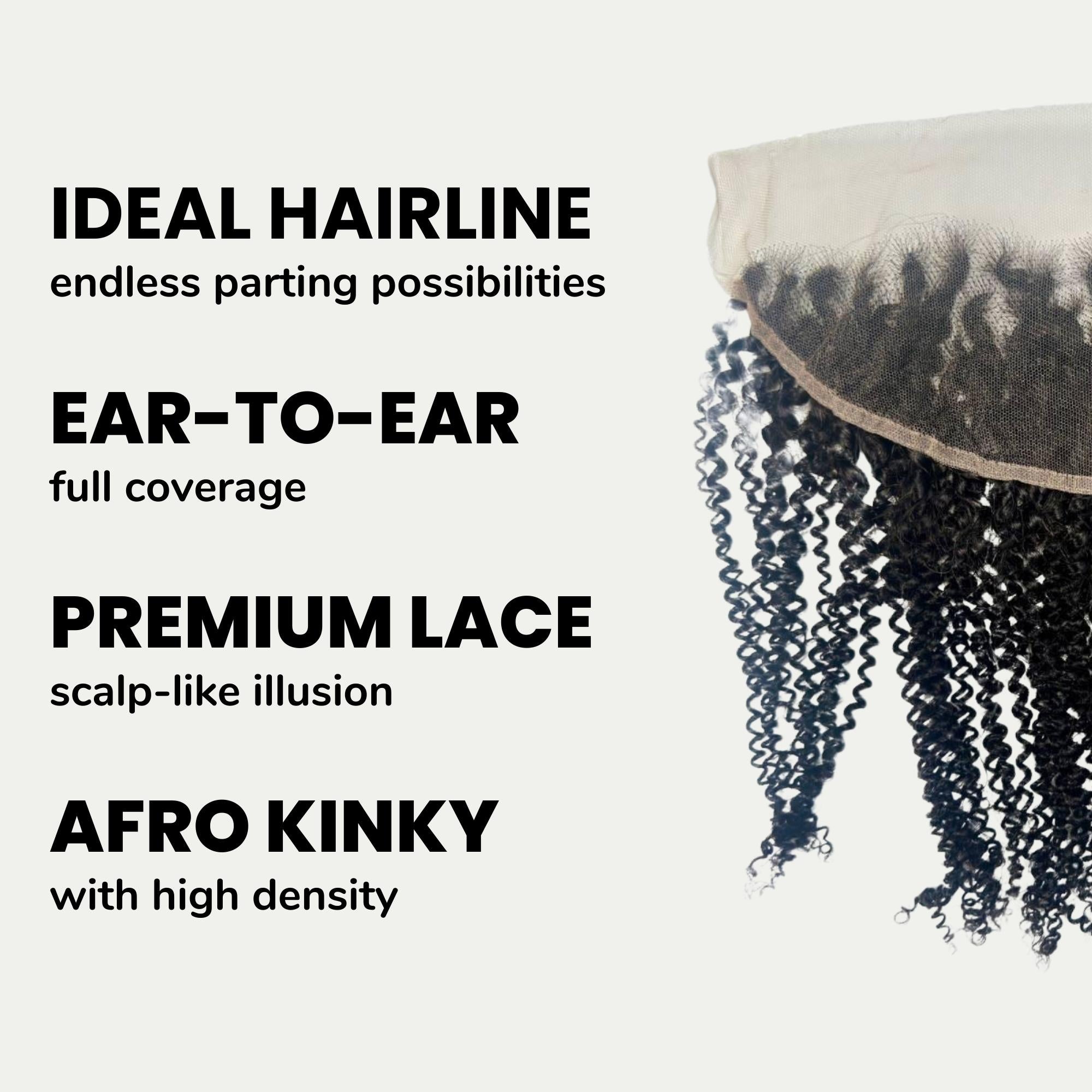 Afro Kinky 13x4 HD Lace Human Hair Frontal Private Label