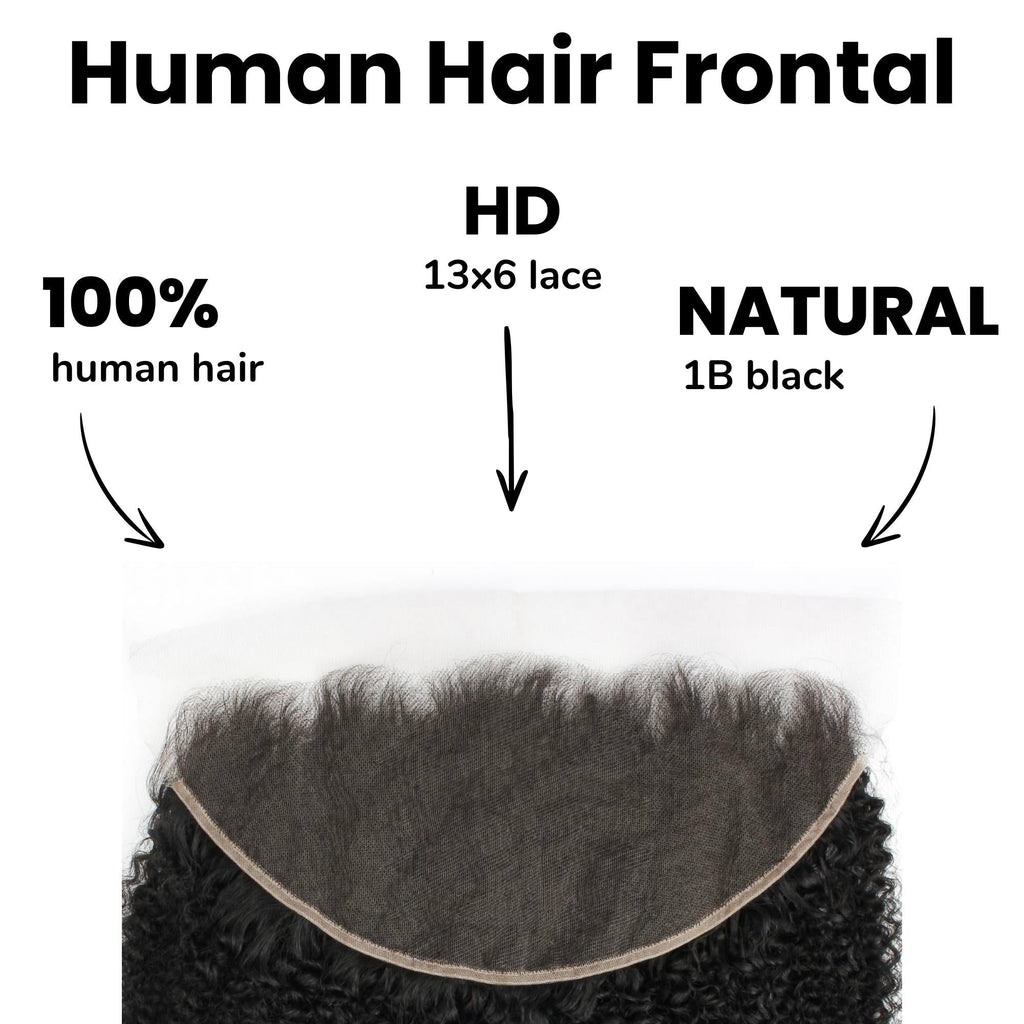 Afro Kinky 13x6 HD Lace Human Hair Frontal Private Label