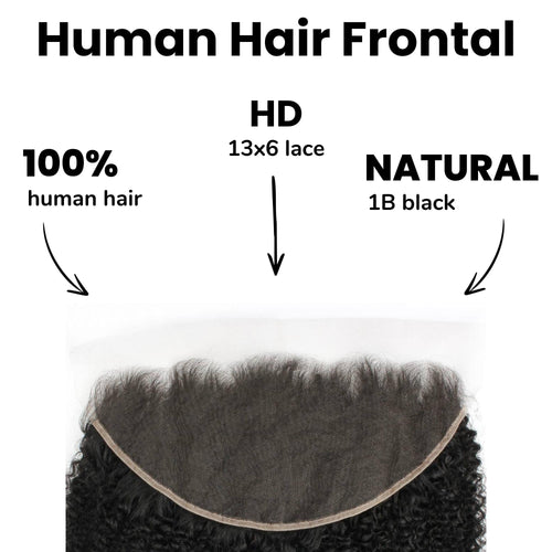 Afro Kinky 13x6 HD Lace Human Hair Frontal Private Label