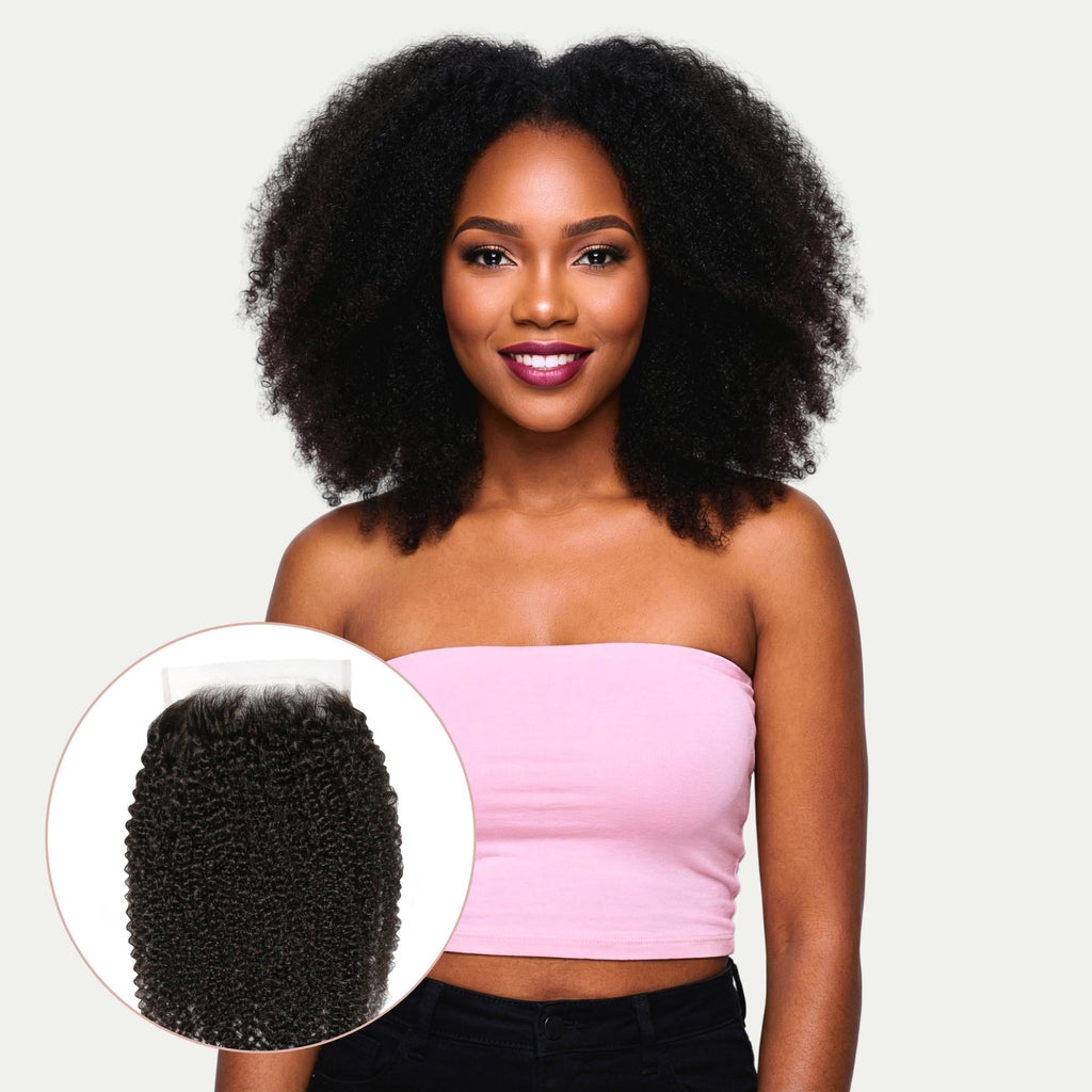 Afro Kinky 6x6 HD Lace Human Hair Closure Private Label