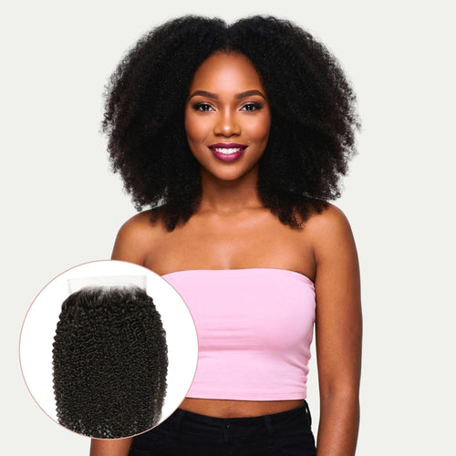 Afro Kinky 6x6 HD Lace Human Hair Closure Private Label