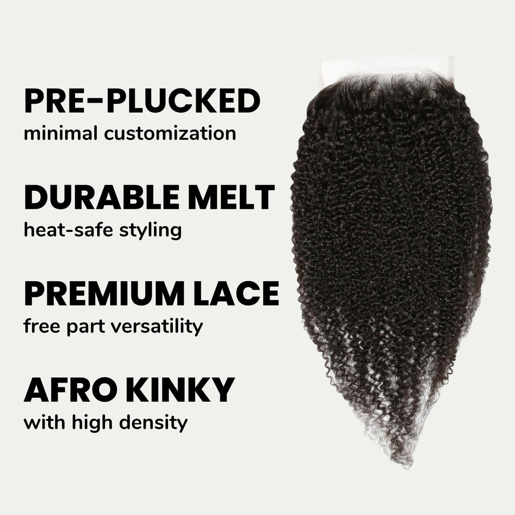 Afro Kinky 6x6 HD Lace Human Hair Closure Private Label