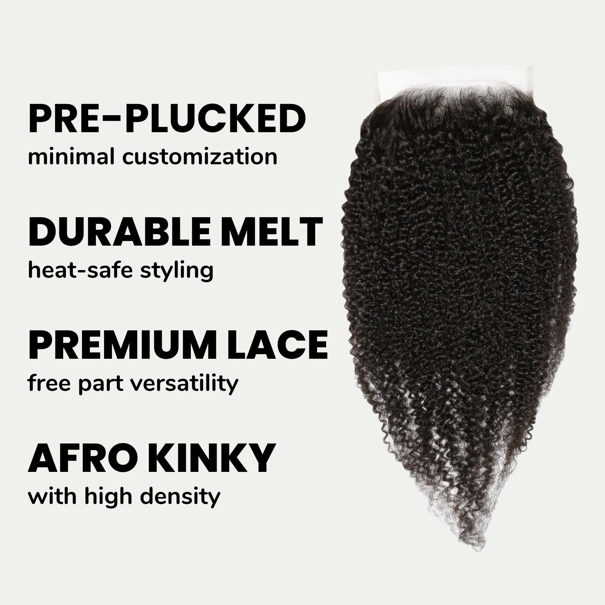 Afro Kinky 6x6 HD Lace Human Hair Closure Private Label